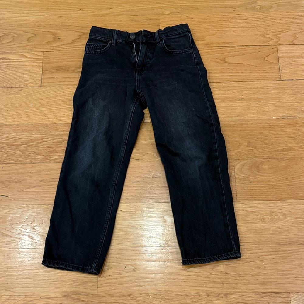 Zara Kid’s Black Denim Wide Leg Jeans